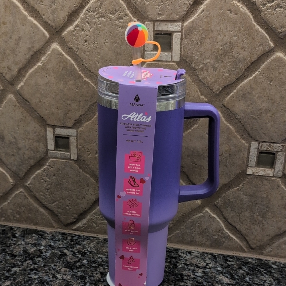Manna Purple Travel Mug with Handle